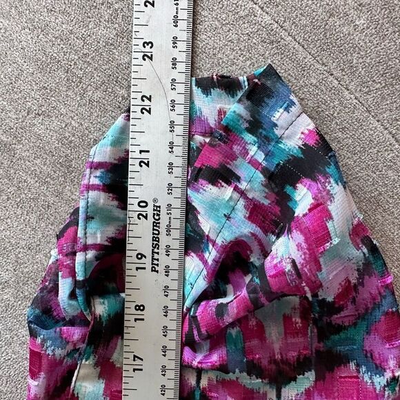 Ruby Rd Button Front Semi Sheer‎ Roll Sleeve Tunic Blouse Womens 20W Purple - Picture 8 of 12